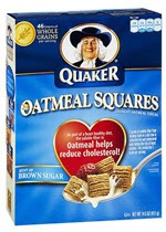 Quaker Oats Oatmeal Squares Crunchy Oatmeal Cereal Brown Sugar (14.5 Ounces )
